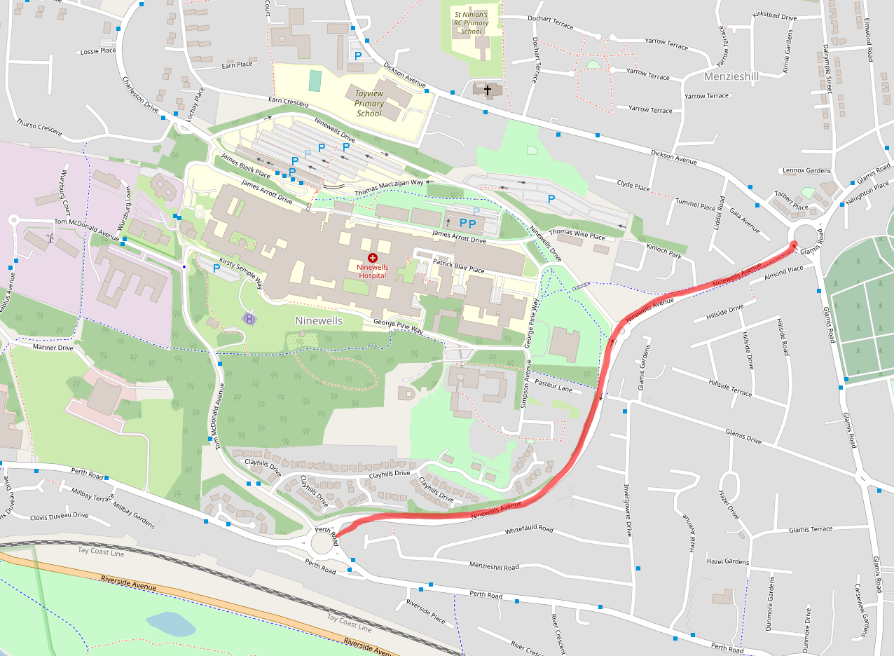 Scotblood Dundee Road Closure Ninewells Avenue   Map Ninewells 